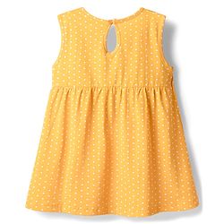 Babyhug Cotton Knit Onepiece Dress Polka Dot Multi Color 3-6 Months