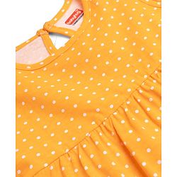 Babyhug Cotton Knit Onepiece Dress Polka Dot Multi Color 3-6 Months