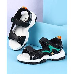 Cute Walk by Babyhug Velcro Closure Sandals with Applique -  Black