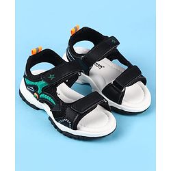 Cute Walk by Babyhug Velcro Closure Sandals with Applique -  Black