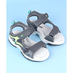 Cute Walk by Babyhug Velcro Closure Sandals - Grey