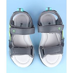 Cute Walk by Babyhug Velcro Closure Sandals - Grey