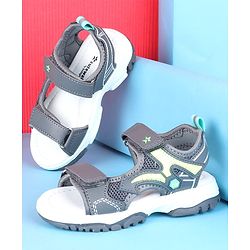 Cute Walk by Babyhug Velcro Closure Sandals - Grey