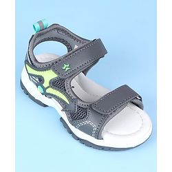 Cute Walk by Babyhug Velcro Closure Sandals - Grey