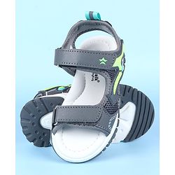 Cute Walk by Babyhug Velcro Closure Sandals - Grey
