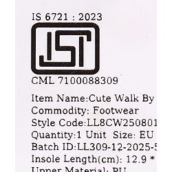 Cute Walk by Babyhug Velcro Closure Solid Colour Booties - Brown