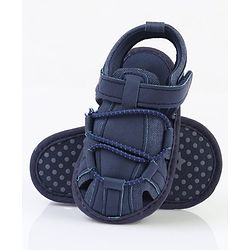 Cute Walk by Babyhug Velcro Closure Solid Colour Booties - Brown