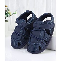 Cute Walk by Babyhug Velcro Closure Solid Colour Booties - Brown