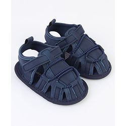 Cute Walk by Babyhug Velcro Closure Solid Colour Booties - Brown