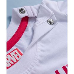 Babyhug Marvel Single Jersey Knit Half Sleeves T-Shirt With Spiderman Graphics - White