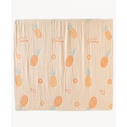Babyhug 100% Pure Cotton Six Layer Baby Blanket Space Print  Super Soft & Absorbent| All Season Blanket| New Born Gifting| Bath Towel, Wrapper, Feeding Towel| Machine Washable- Blue