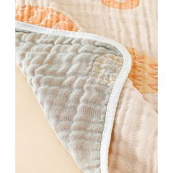 Babyhug 100% Pure Cotton Six Layer Baby Blanket Space Print  Super Soft & Absorbent| All Season Blanket| New Born Gifting| Bath Towel, Wrapper, Feeding Towel| Machine Washable- Blue