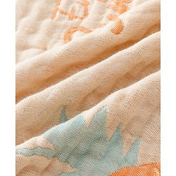 Babyhug 100% Pure Cotton Six Layer Baby Blanket Space Print  Super Soft & Absorbent| All Season Blanket| New Born Gifting| Bath Towel, Wrapper, Feeding Towel| Machine Washable- Blue