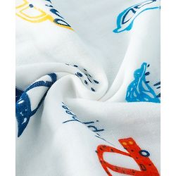 Babyhug 6 Layer Muslin Wash Cloth 100% Cotton| High Absorbency| Ultra Soft| Feeding & Diapering Essential| Machine Washable & Re-usable| Bath & Toweling Pack of 5 - Multicolour