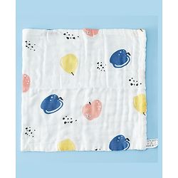 Babyhug 6 Layer Muslin Wash Cloth 100% Cotton| High Absorbency| Ultra Soft| Feeding & Diapering Essential| Machine Washable & Re-usable| Bath & Toweling Pack of 5 - Multicolour