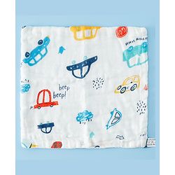 Babyhug 6 Layer Muslin Wash Cloth 100% Cotton| High Absorbency| Ultra Soft| Feeding & Diapering Essential| Machine Washable & Re-usable| Bath & Toweling Pack of 5 - Multicolour