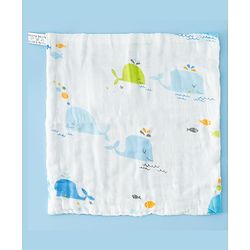 Babyhug 6 Layer Muslin Wash Cloth 100% Cotton| High Absorbency| Ultra Soft| Feeding & Diapering Essential| Machine Washable & Re-usable| Bath & Toweling Pack of 5 - Multicolour