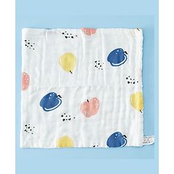 Babyhug 6 Layer Muslin Wash Cloth 100% Cotton| High Absorbency| Ultra Soft| Feeding & Diapering Essential| Machine Washable & Re-usable| Bath & Toweling Pack of 5 - Multicolour