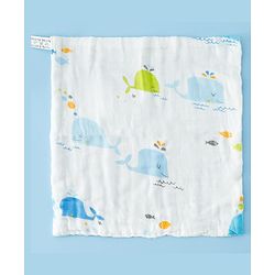 Babyhug 6 Layer Muslin Wash Cloth 100% Cotton| High Absorbency| Ultra Soft| Feeding & Diapering Essential| Machine Washable & Re-usable| Bath & Toweling Pack of 5 - Multicolour
