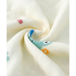 Babyhug 6 Layer Muslin Wash Cloth  100% Cotton High Absorbency Ultra Soft Feeding & Diapering Essential Machine Washable & Re-usable Bath & Toweling Pack of 5 - Multicolour