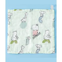 Babyhug 6 Layer Muslin Wash Cloth  100% Cotton High Absorbency Ultra Soft Feeding & Diapering Essential Machine Washable & Re-usable Bath & Toweling Pack of 5 - Multicolour
