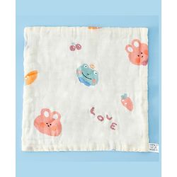 Babyhug 6 Layer Muslin Wash Cloth  100% Cotton High Absorbency Ultra Soft Feeding & Diapering Essential Machine Washable & Re-usable Bath & Toweling Pack of 5 - Multicolour