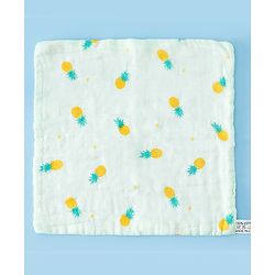 Babyhug 6 Layer Muslin Wash Cloth  100% Cotton High Absorbency Ultra Soft Feeding & Diapering Essential Machine Washable & Re-usable Bath & Toweling Pack of 5 - Multicolour