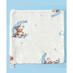 Babyhug 6 Layer Muslin Wash Cloth  100% Cotton High Absorbency Ultra Soft Feeding & Diapering Essential Machine Washable & Re-usable Bath & Toweling Pack of 5 - Multicolour