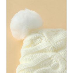 Babyhug Premium Hooded Knitted Blanket Sleeping Bag with Soft Fur Lining| Light Weight| Warm & Cozy Winter Wrapper| Machine Washable| Button Closure| 0 to 12 months| New Born Gifting - Grey