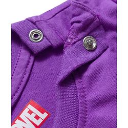 Babyhug Marvel Cotton Knit T-Shirt with Spider-Man Graphic Half Sleeves Round Neck Purple