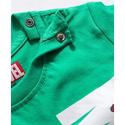 Babyhug Marvel Cotton Knit T-Shirt with Spider-Man Graphic Half Sleeves Round Neck GREEN 6-9 Months