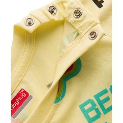 Babyhug Cotton Knit Half Sleeves T-Shirt & Shorts Co-ord Night Suit With Fruit Print - Yellow
