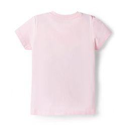 Babyhug Cotton Knit Half Sleeves Text Printed T-Shirt & Shorts Night Suit - Pink