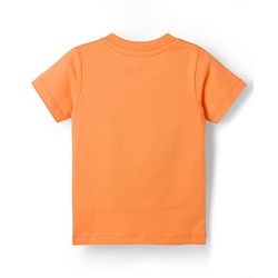 Babyhug 100% Cotton Knit Half Sleeves T-Shirt & Shorts Night Suit with Bunny Print - Orange