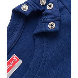 Babyhug Cotton Knit Half Sleeves T-Shirt & Shorts Night Suit With Animal Print - Navy Blue