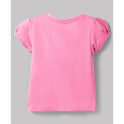 Babyhug Cotton Knit Half Sleeves T-Shirt & Shorts Night Suit with Smile Print - Pink