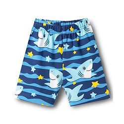 Babyhug Cotton Knit Half Sleeves T-Shirt & Shorts Co-ord Night Suit With Shark Print - Navy Blue