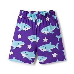 Babyhug Cotton Knit Half Sleeves T-Shirt & Shorts Co-ord Night Suit With Shark Print - Purple