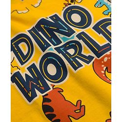 Babyhug 100% Cotton Knit Half Sleeves Dino Printed T-Shirt - Multicolour