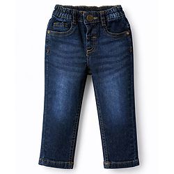 Babyhug Cotton Woven Full Sleeves Shirt & Denim Jeans Set With Checks - Yellow & Blue