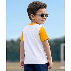 Babyhug 100% Cotton Knit Half Sleeves Sports Theme Printed T-Shirt - Multicolour