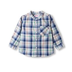 Babyhug Cotton Woven Full Sleeves Checks Shirt & Denim Jeans Set - Multicolor