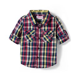 Babyhug Cotton Woven Full Sleeves Checks Shirt & Lounge Pant Set - Multicolor & Beige