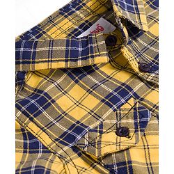 Babyhug Cotton Woven Full Sleeves Checks Shirt & Denim Jeans Set - Multicolor