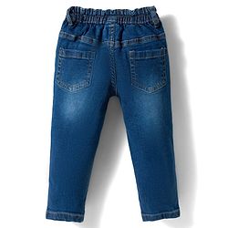 Babyhug Cotton Woven Full Sleeves Checkered Shirt & Denim Jeans Set - Green & Blue