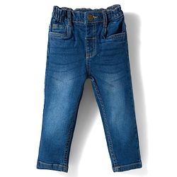 Babyhug Cotton Woven Full Sleeves Checkered Shirt & Denim Jeans Set - Green & Blue