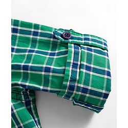 Babyhug Cotton Woven Full Sleeves Checkered Shirt & Denim Jeans Set - Green & Blue