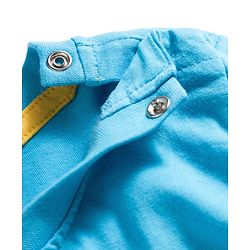 Babyhug Cotton Knit Half Sleeves T-Shirt With Animal Print - Light Blue