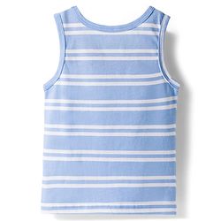 Babyhug 100% Cotton Knit Sleeveless Striped & Animal Printed Sando Pack Of 3 - Multicolour