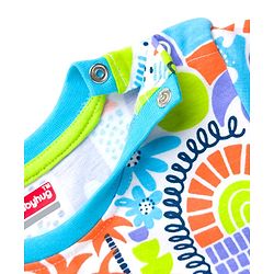 Babyhug 100% Cotton Knit Half Sleeves Beach Theme Printed t-Shirt -Multicolour